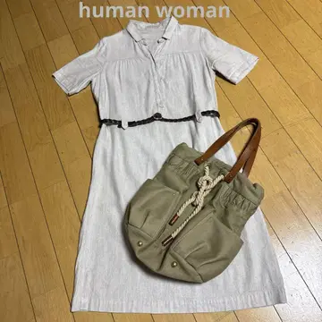 휴먼 우먼 느긋한 베이지 원피스!