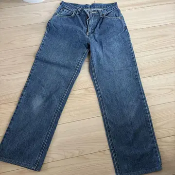 Lee 블루 데님 스트레이트 팬츠