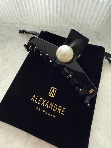 미사용 새상품 ALEXANDRE DE PARIS 펄 장식 헤어 클립
