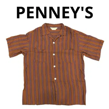 PENNEY'S PENNEYS 페니스 60S 오픈 카라 셔츠