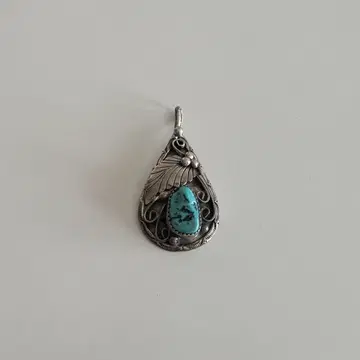 Vintage silver sterling 터콰이즈 목걸이 탑