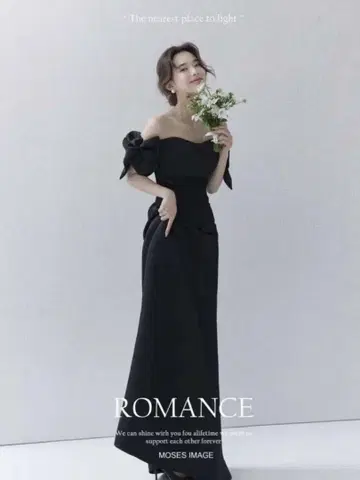 블랙 오프숄더 드레스 L 사이즈
