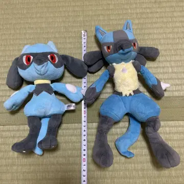 리올과 루카리오 봉제 인형 세트 약 30cm