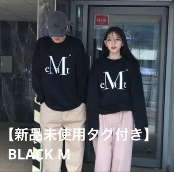 무센트 빅 로고 루즈핏 롱 슬리브 트레이닝복 블랙 M