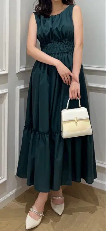 헤르리프토 리비에라 더블 보우 드레스