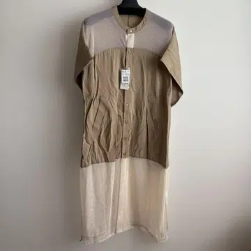 베이지 반팔 메쉬 자켓 카키