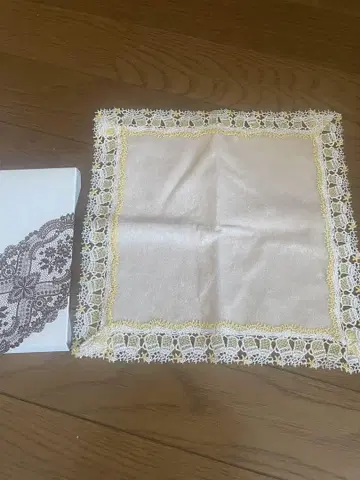 긴카자와 레이스 맥주 손수건 베이지 약 25cm