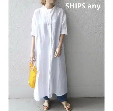 SHIPS any 프렌치 린넨 셔츠 원피스