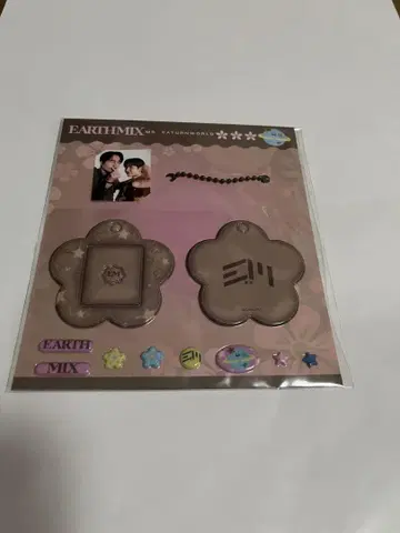 EARTH MIX 꽃 모양 키링 체인 포함