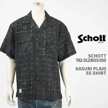 Schott KASURI PLAID SS SHIRT 반팔 셔츠 L