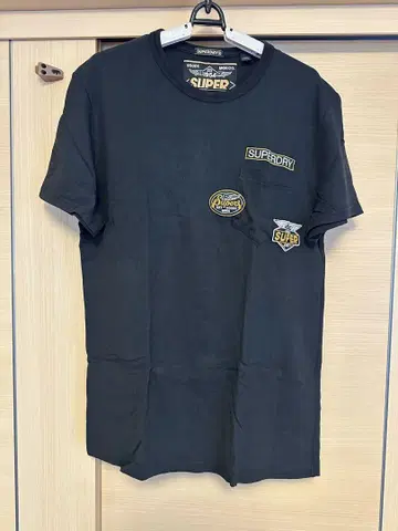 Superdry XL 블랙 티셔츠 백 프린트