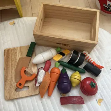 WOODY PUDDY 소꿉놀이 샐러드 세트 플러스 스시 등