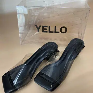 YELLO 뮬 샌들 블랙 M