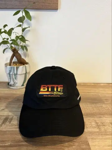 BTTF 화이트 마운티니어링 로고 블랙 캡