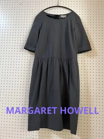 MARGARET HOWELL 실크 원피스 II 차콜 그레이 5부 소매