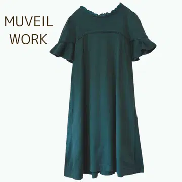 MUVEIL WORK 뮤베일 워크 플레어 슬리브 원피스 티셔츠