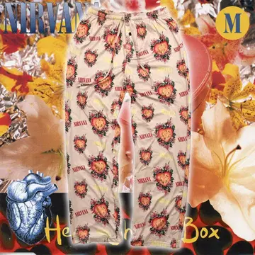 NIRVANA 'Heart-Shaped Box' 패턴 파자마 팬츠 M
