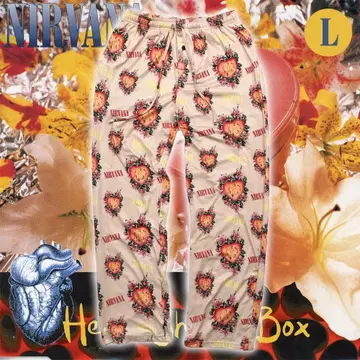NIRVANA 'Heart-Shaped Box' 패턴 파자마 팬츠 L