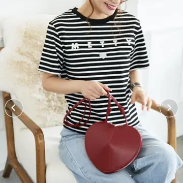 Myu 하트 숄더백 빨간색 한국 패션
