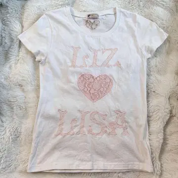 LIZLISA 레이스 하트 티셔츠