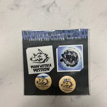 MAN WITH A MISSION 돗토리현 지역 캔 배지와 스티커 세트
