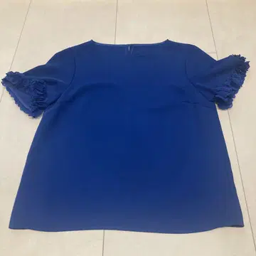 ANAYI 아나이 꽃 프릴 반팔 블라우스 블루 파랑
