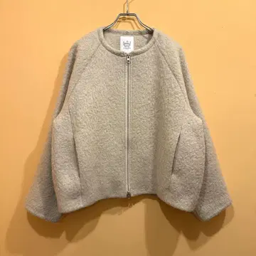 모헤어 혼방 LOUNIE 루니 노카라 자켓 38