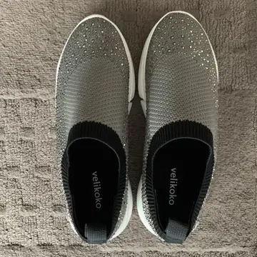 vellikoko 비쥬가 달린 슬립온 스니커즈 그레이 23cm