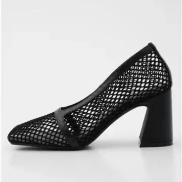 THROW by SLY SQUARE MESH PUMPS S 블랙