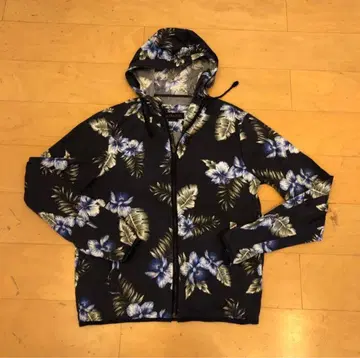 ZARA MAN 나일론 자켓 꽃무늬 후드 부착