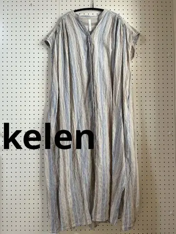 kelen 케렌 M/코튼/멀티 컬러 롱 원피스 스트라이프