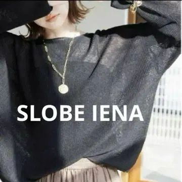 SLOBE IENA 슬로브 이에나 린넨 혼방 보트넥 니트 풀오버