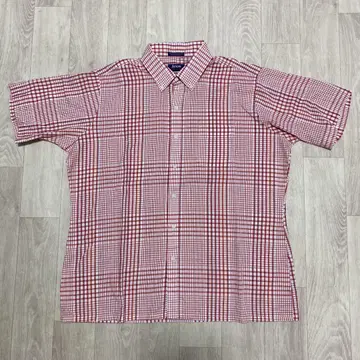 80s Arrow 스포츠웨어 반팔 체크 셔츠 XL