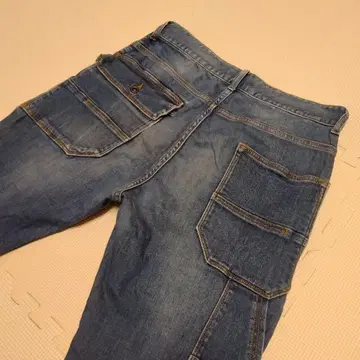 AVIREX TYPE BLUE 슬림 페인터 스트레치 데님 네이비 M
