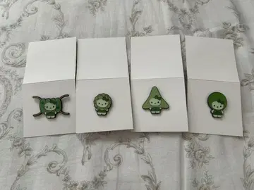 간사이 엑스포 일본관 모 키티 핀 배지 4종 세트