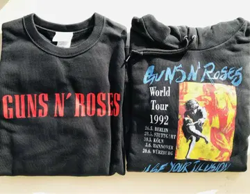 GUNS N' ROSES 1992년 월드 투어 티셔츠 & 후드티 세트!