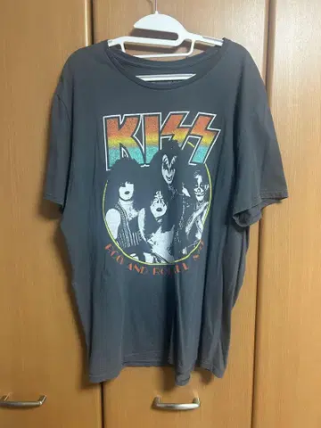 KISS 그래픽 프린트 티셔츠 XL