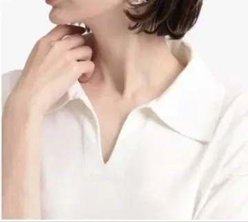 화이트 반팔 상의 폴로 셔츠 사이즈 M(38)