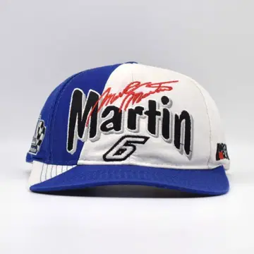Mark Martin 6 나스카 레이싱 캡 자수 구제 의류 블루