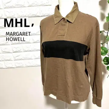 MHL, 마가렛 호웰 피케 셔츠 브라운 긴팔 여성용 M