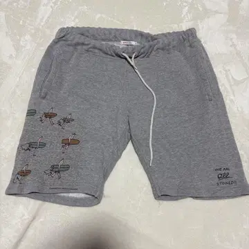 y062215 ANDCEL 하프 팬츠 숏 팬츠 그레이 M