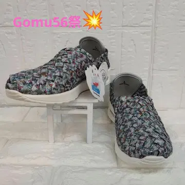 Gomu56 멀티 컬러 뜨개질 디자인 에어쿠션 슬립온 L 사이즈