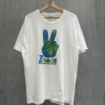 00s LOGOTEL Peace 티셔츠 피스 로고 테일 빈티지