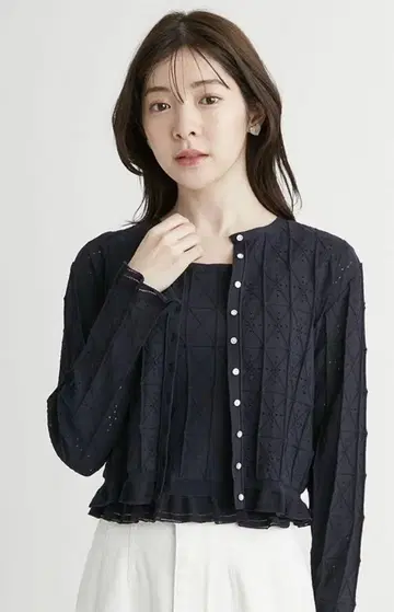 CELFORD 체크 니트 가디건 미사용 새상품