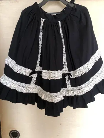Angelic Pretty 토션 레이스 스커트 블랙 구택