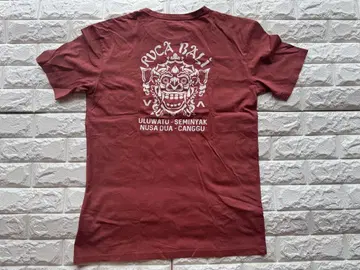 RVCA 루카 BALI 한정판 그래픽 빨간색 티셔츠 M