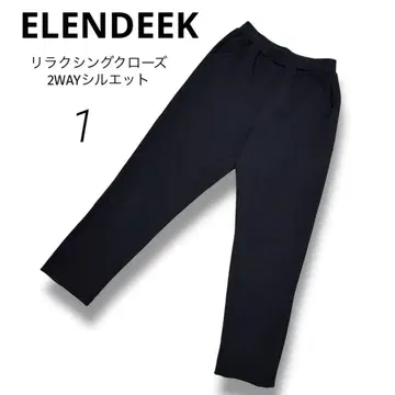 ELENDEEK 릴랙싱 클로즈 2WAY 실루엣 팬츠 1 블랙