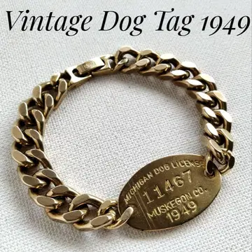 Dog Tag 빈티지 도그 태그 팔찌 놋쇠 미국 USA