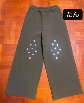 남아체코 와이드 아조르 팬츠 모스 그린
