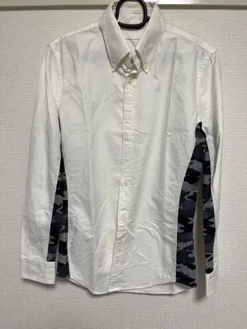 junhashimoto 엠보싱 카모 셔츠 화이트